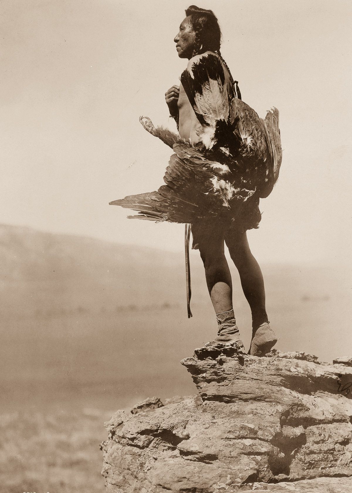 Hidatsa man eagle 1908